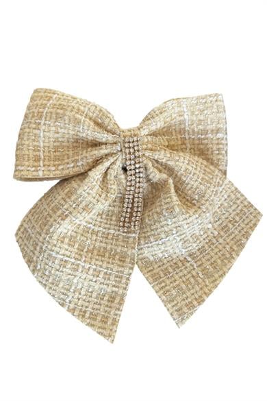 Sarı Renk Kurdele Figürlü Taş Detaylı Otomat Toka