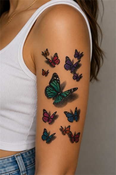 Kelebekler Geçici Dövme Tattoo