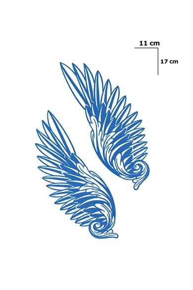 Kanat Sonradan Kararan Yarı Kalıcı Geçici Dövme Tattoo