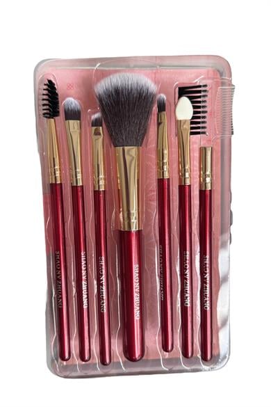 Kırmızı Renk 7li Makyaj Fırçası Set
