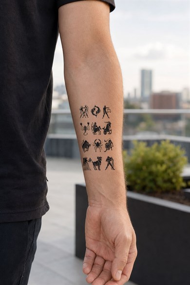 Astroloji Burçlar Geçici Dövme Tattoo