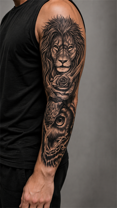 Aslan Kol Dövme Geçici Tattoo