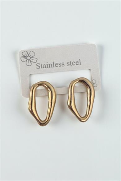 Altın Renk Çelik Küpe (Çift)