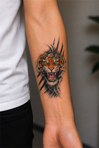 Kaplan Dövme Geçici Tattoo