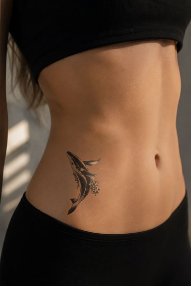 Balina Mini Geçici Dövme Tattoo