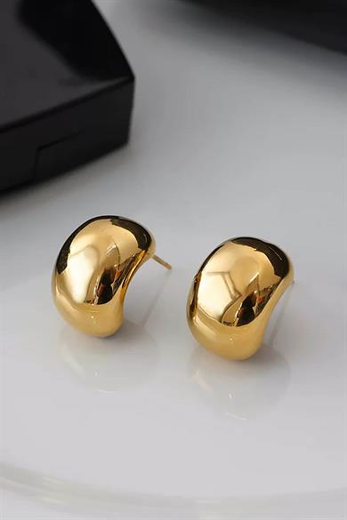 Altın Renk Çelik Küpe (Çift)