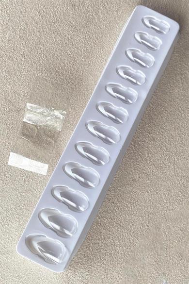 12li Şeffaf Renk French Takma Tırnak Set