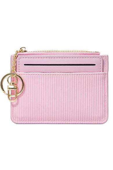 Pembe Renk Deri Kadın Cüzdan/Kartlık