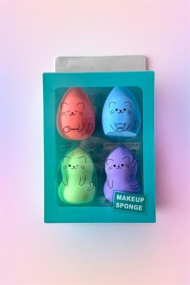 Mavi Renk 4´lü Makyaj Süngeri