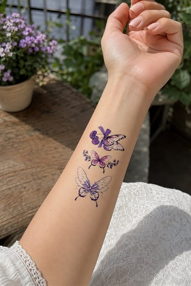 Kelebekler Mini Geçici Dövme Tattoo