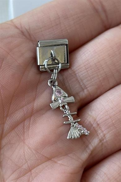 Gümüş Renk Balık Figürlü Yaş Detaylı Çelik Nomination Charm (Tek)