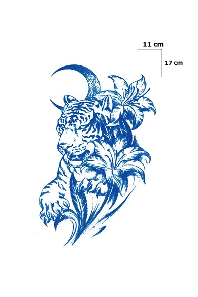 Kaplan Sonradan Kararan Yarı Kalıcı Geçici Dövme Tattoo