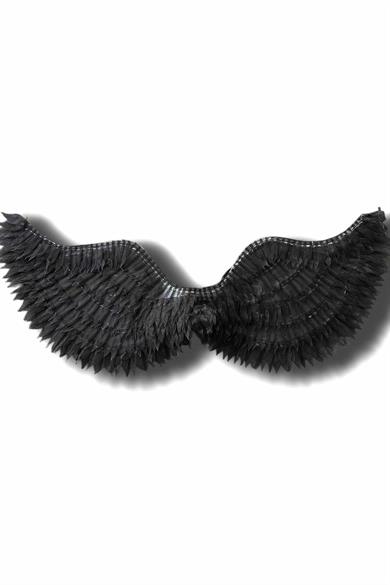 Siyah Renk Led Yanıp Sönen Işıklı Melek Kanat