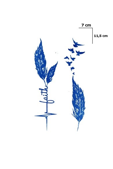 Tüy Sonradan Kararan Yarı Kalıcı Geçici Dövme Tattoo