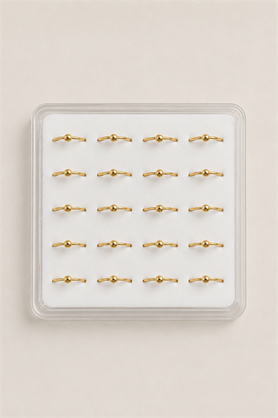 20li Altın Renk Halka Piercing Set