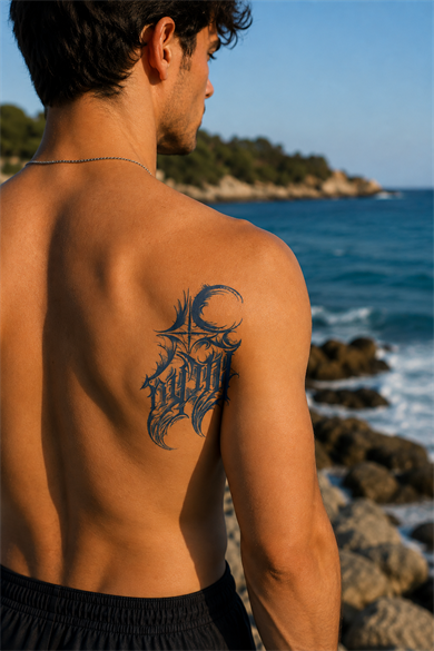 Yazılı Sonradan Kararan Yarı Kalıcı Geçici Dövme Tattoo