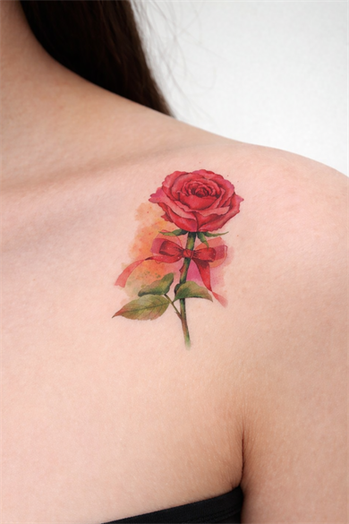 Geçici Gül Figürlü Mini Dövme Tattoo