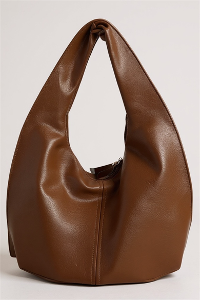 Kahverengi Büyük Boy Deri Kadın Çanta