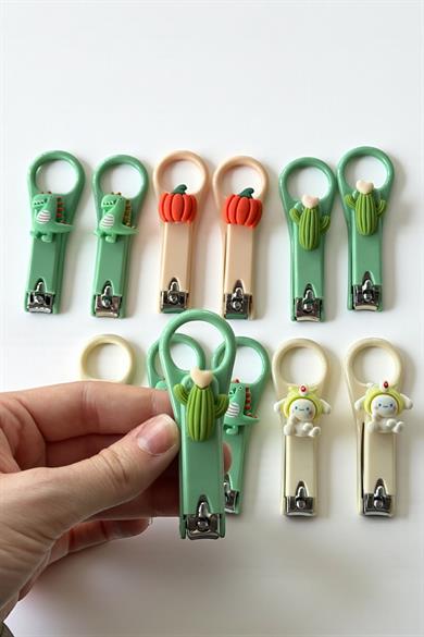 12li Karışık Renk Karışık Figürlü Tırnak Makası Set