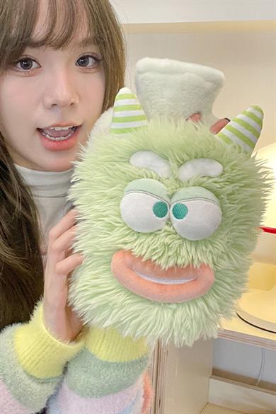 Karışık Renk Canavar Figürlü Peluş Sıcak Su Torbası