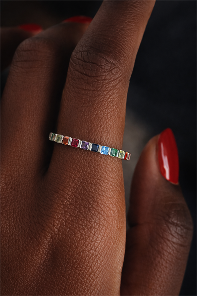 Gümüş Renk Taş Detaylı Ayarlanabilir Tamtur Yüzük