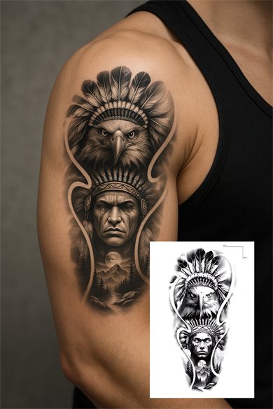 Geçici Kızıldereli Figürlü Dövme Tattoo