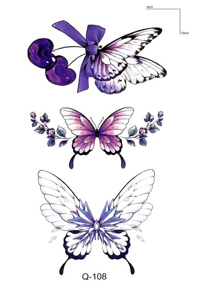 Kelebekler Mini Geçici Dövme Tattoo