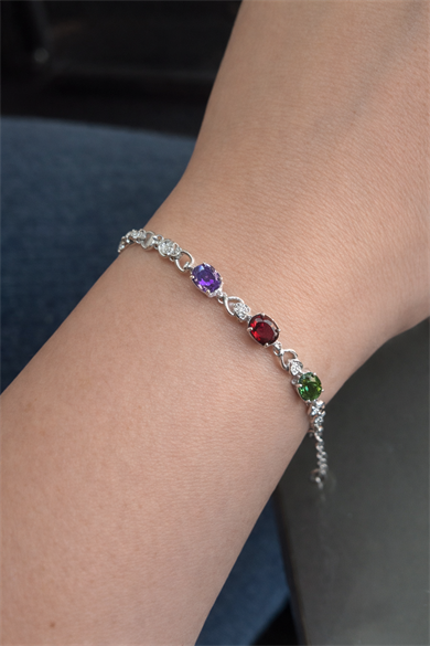 Gümüş Renk Taş Detaylı Xuping VİP Bileklik