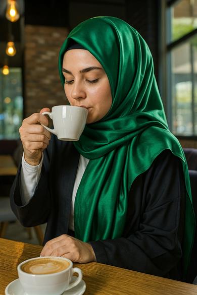 Yeşil Renk Tafta Şal