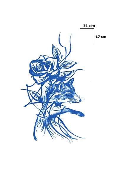 Tilki Sonradan Kararan Yarı Kalıcı Geçici Dövme Tattoo