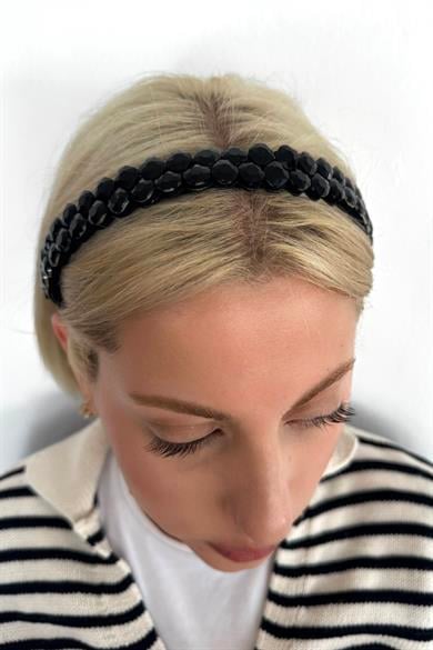 Siyah Renk Taş Detaylı Taç