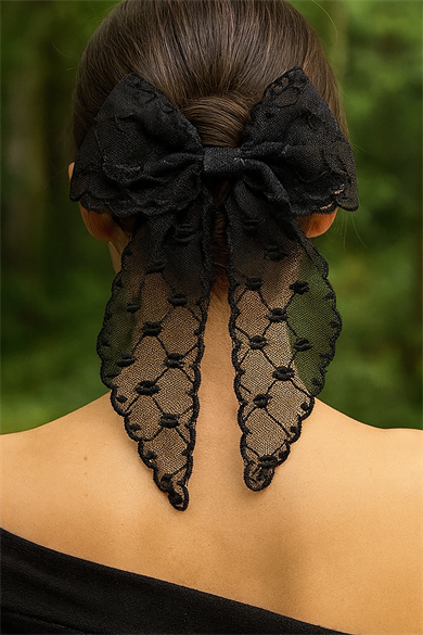 Siyah Renk Kurdele Figürlü Otomat Toka