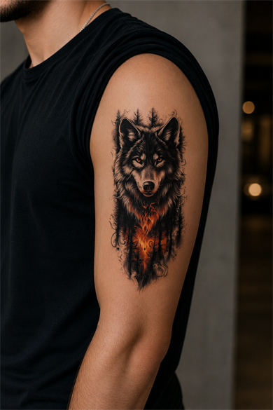 Alev ve Kurt Geçici Dövme Tattoo