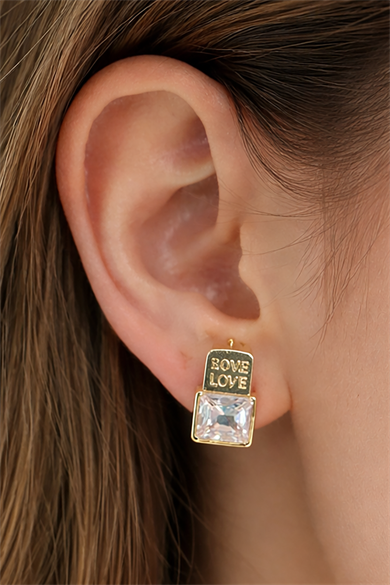 Altın Renk Çelik Küpe (Çift)