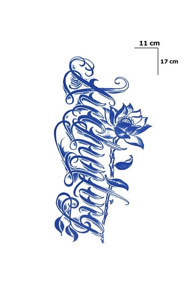 Çiçek Sonradan Kararan Yarı Kalıcı Geçici Dövme Tattoo