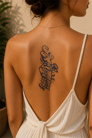 Çiçek Sonradan Kararan Yarı Kalıcı Geçici Dövme Tattoo
