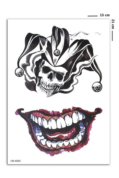 Joker Gülüşü Geçici Dövme Tattoo