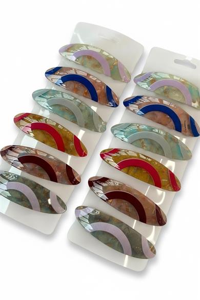 12li Karışık Renk Otomat Toka Set