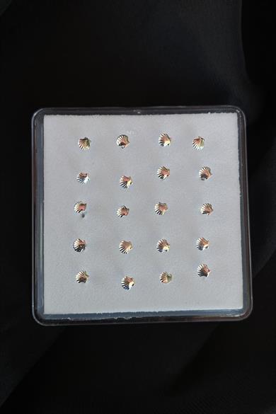 20li Gümüş Renk Midye Figürlü Hızma Set
