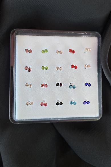 20li Gümüş Renk Taş Detaylı Hızma Set