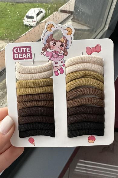 20li Karışık Renk Havlu Toka Set