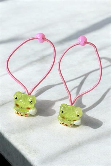 20li Karışık Renk Hayvan Figürlü Lastik Toka Set