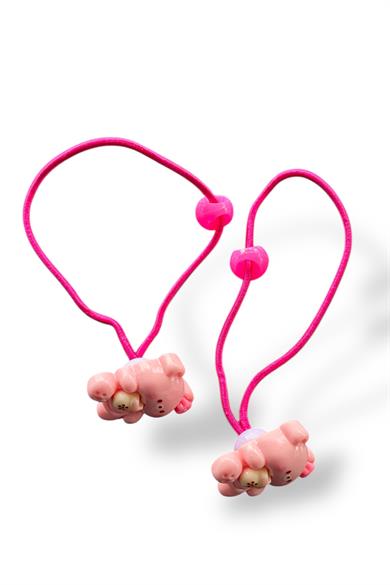 20li Karışık Renk Hayvan Figürlü Lastik Toka Set