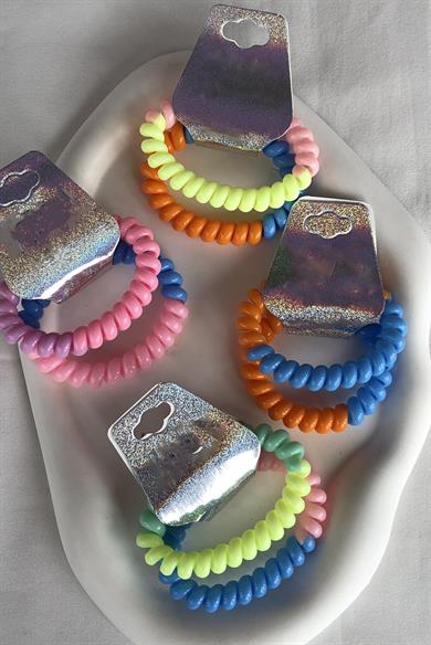 20li Karışık Renk İkili Helezon Toka Set