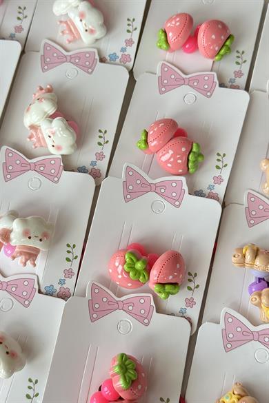 20li Karışık Renk Karışık Figürlü Lastik Toka Set