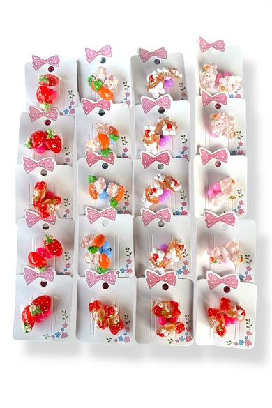 20li Karışık Renk Karışık Figürlü Lastik Toka Set