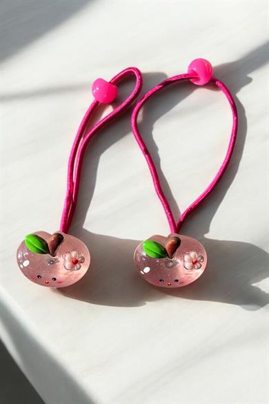 20li Karışık Renk Meyve Figürlü Lastik Toka Set