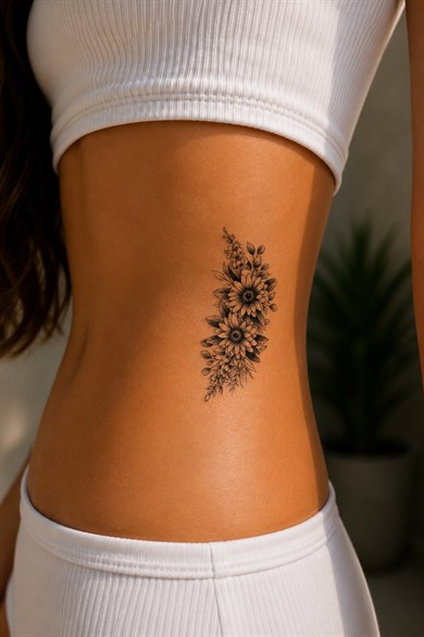 Çiçek Dövme Mini Geçici Dövme Tattoo