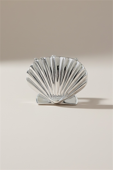 Gümüş Renk Deniz Kabuğu Figürlü Metal  Mandal Toka