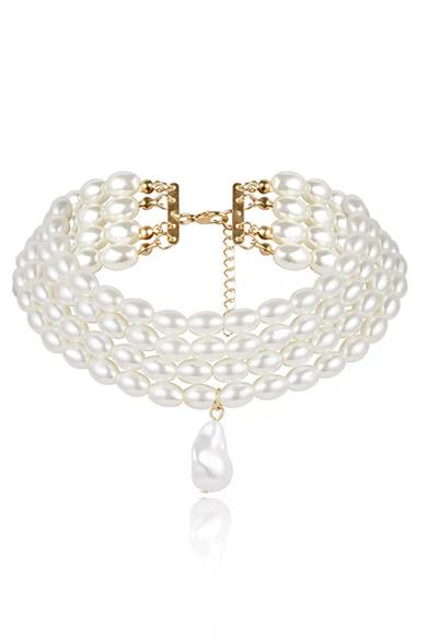 Barok İncili Choker Kolye